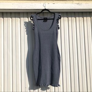 C/meo collective revolve nwot blue knit midi dress